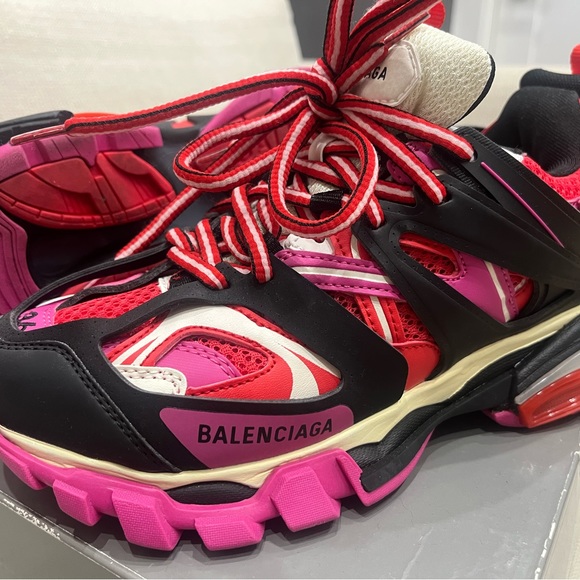 Balenciaga Track Trainers Pink Red (w) In Black/red/pink - Picture 4 of 11